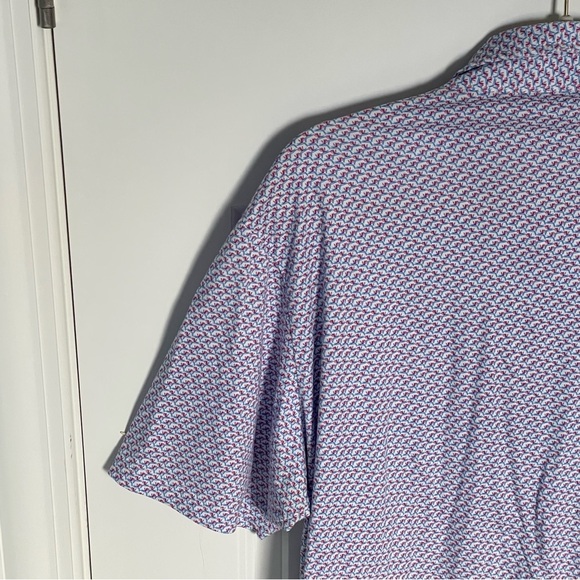 Peter Millar Men’s Birds of Paradise Aqua Cotton Polo Shirt - 35368 - Picture 7 of 13